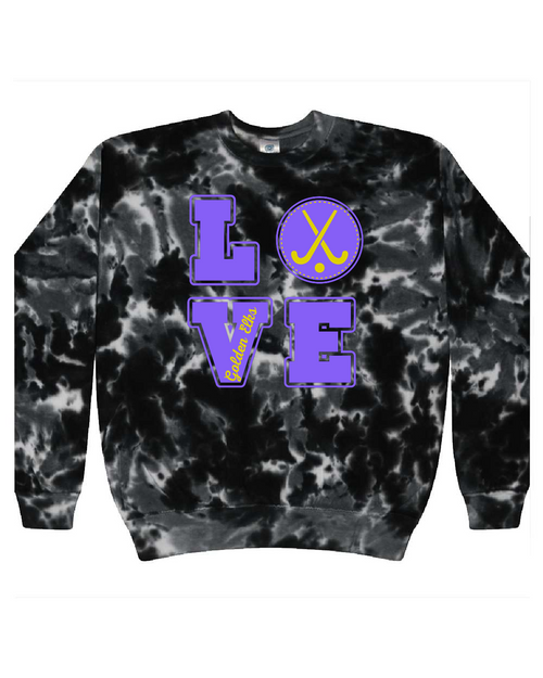 EHS Field Hockey - CD8100 - Tie-Dye Adult 100% Cotton Crew Neck Sweatshirt