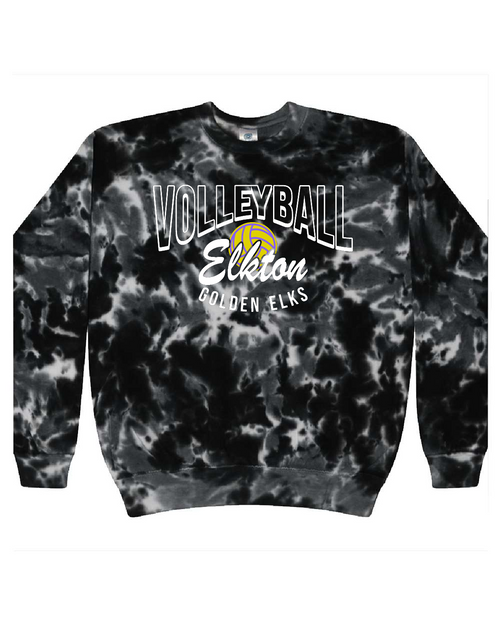 EHS Volleyball - CD8100 - Tie-Dye Adult 100% Cotton Crew Neck Sweatshirt