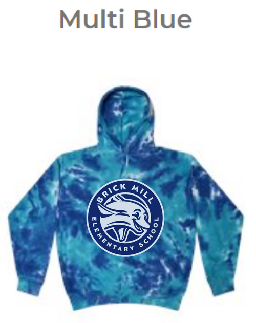 Brick Mill Elem - CD877 - Tie-Dye Adult Hoodie