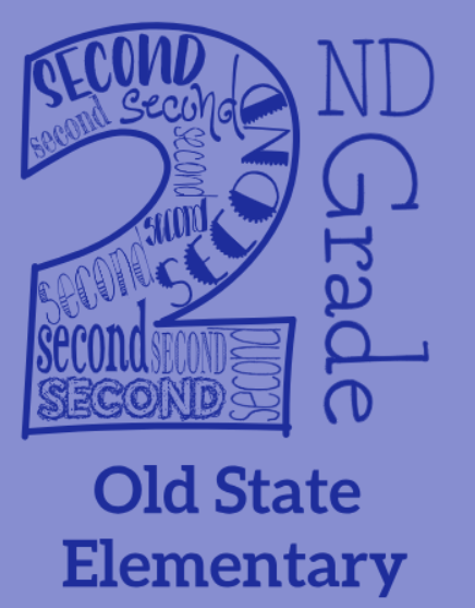 OSE - 2nd GRADE DESIGN APPAREL - on CAROLINA BLUE -  with teacher's name OR graduation year added to the back