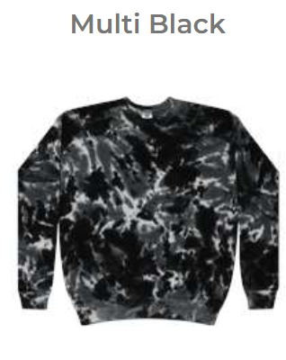 WPHS Business College Academy - CD8100 - Tie-Dye Adult 100% Cotton Crew Neck Sweatshirt