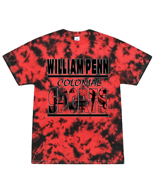 WPHS Athletics - CD101 - Tie-Dye Adult 100% Cotton T-Shirt
