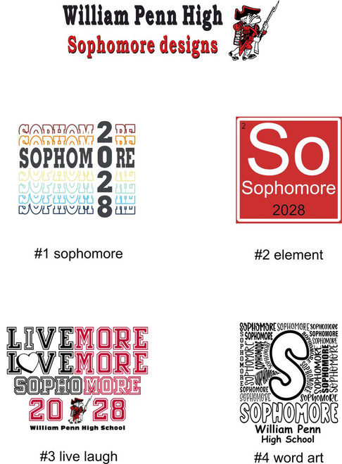 WPHS Student Council & Alumni - SOPHOMORE DESIGNS - Unisex Apparel