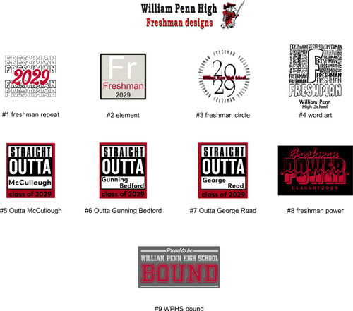 WPHS Student Council & Alumni - FRESHMAN DESIGNS - Unisex Apparel