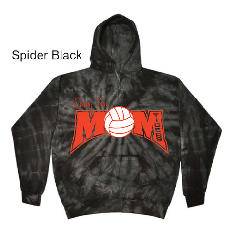 RS Volleyball - CD877 - Tie-Dye Adult Hoodie - SPIDER BLACK only