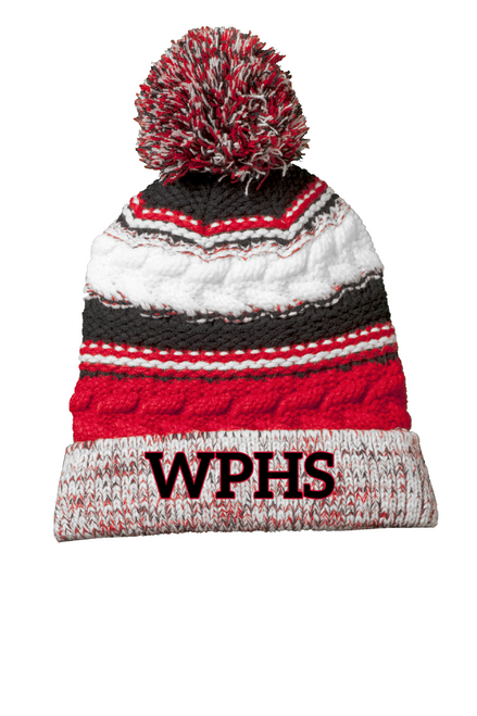 WPHS Fall Sports - STC21 beanie with pompom - EMBROIDERY only
