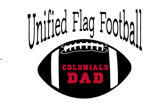 WPHS Unified Flag Football - Design #3 Dad- Unisex Apparel