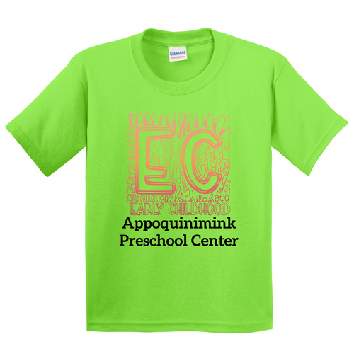 APC - Early Childhood DESIGN APPAREL - on LIME - with teacher's name added to the back