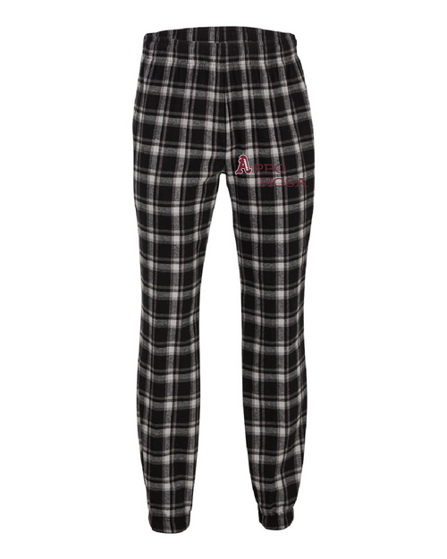 AHS Health Sciences - BM6625 - Men's Boxercraft Flannel Joggers - Black/White Plaid ONLY