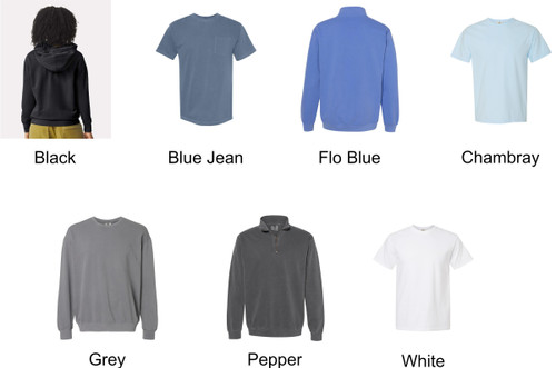 CRE Boosters - Departments - Comfort Colors Unisex Apparel Options