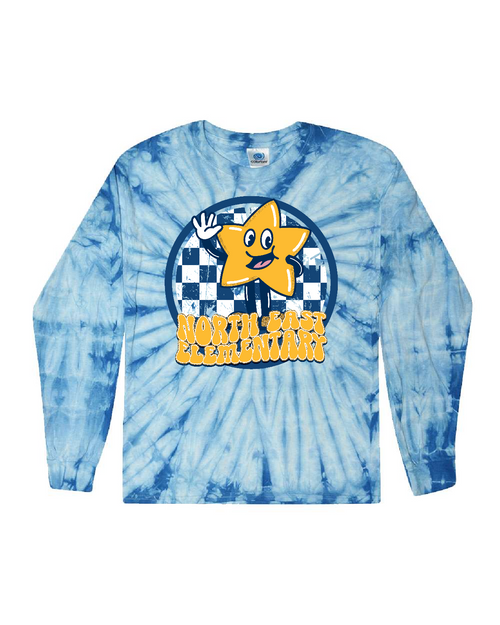 NEES - CD200 - Tie-Dye Adult 100% Cotton Long-Sleeve T-Shirt