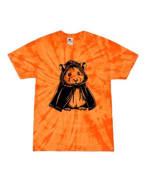 PAD - Day 18 - Mouse Pumpkin on Spider Orange -- Colortone Multi-Color Tie-Dyed T-Shirt YOUTH & UNISEX apparel 
