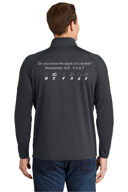 CC3A  - ST850 -Sport-Wick® Stretch 1/4-Zip Pullover - Unisex - Small design on front. Large design on back. 