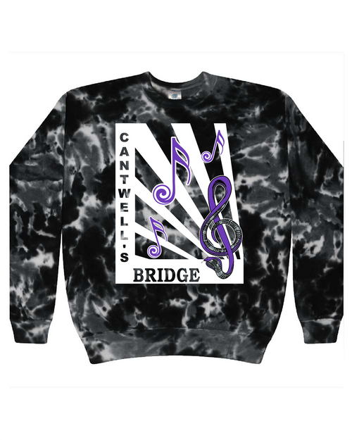 CBMSM - CD8100 - Tie-Dye Adult 100% Cotton Crew Neck Sweatshirt -- Multiblack ONLY