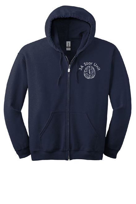 CC3A - Zip-Up Sweatshirt - 18600-Gildan Adult Heavy Blend™- Unisex - Small design on front. Large design on back. 