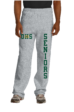 OHS Seniors - 974MP - Jerzees Adult NuBlend® Open-Bottom Fleece Sweatpants  -- OHS on right leg w/ SENIOR vertical on left leg