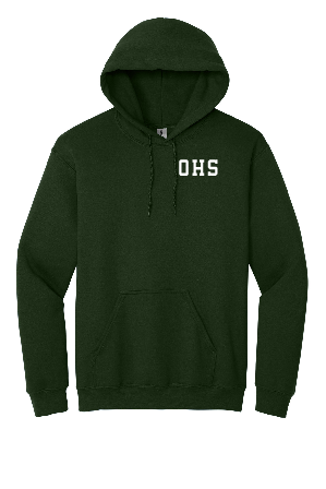 OHS Seniors - Hooded Sweatshirt Variety - Unisex Apparel -- Small OHS on front with Large SENIOR design on back