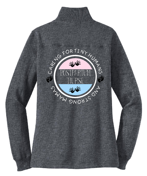 CCP - LST253 -Sport-Tek® Ladies 1/4-Zip Sweatshirt - Small design on front. Large design on back. 