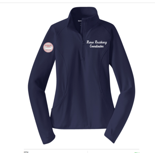 CCNRP - LST850 - Ladies Sport-Wick® Stretch 1/4-Zip Pullover - Small design on front, large design on back & right sleeve design