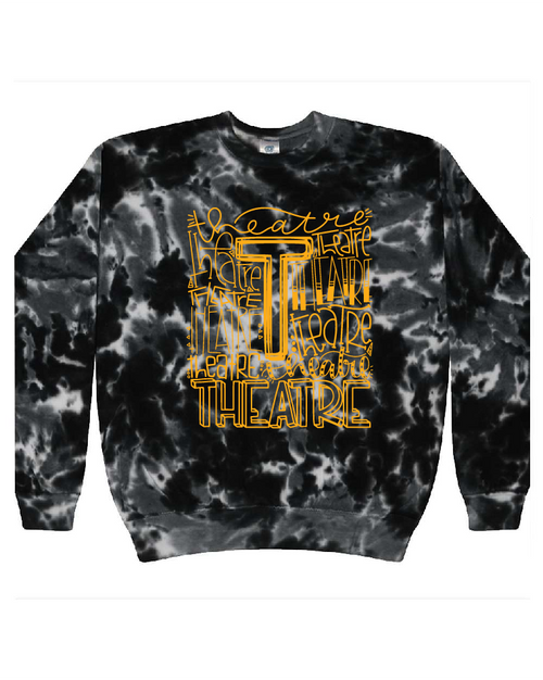 OTH - CD8100 - Tie-Dye Adult 100% Cotton Crew Neck Sweatshirt -- Multiblack color only