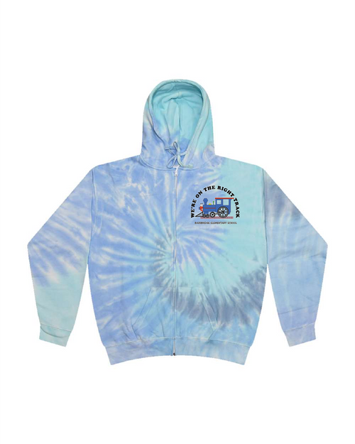 BBES - C8888 - Tie-Dye Adult Zip-up -- Lagoon ONLY