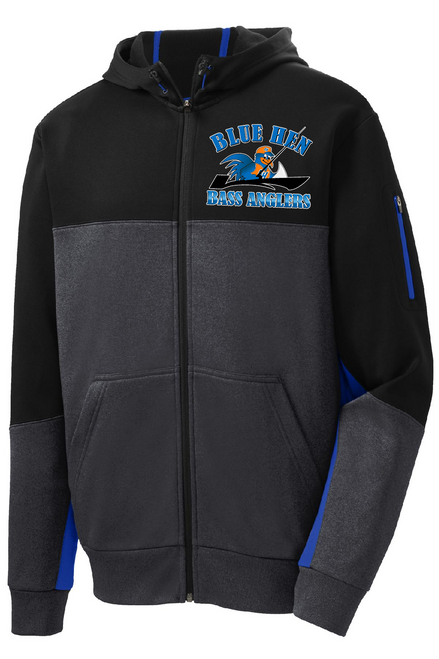 BHBA - ST245 - Sport-Tek® Tech Fleece Colorblock Full-Zip Hooded Jacket