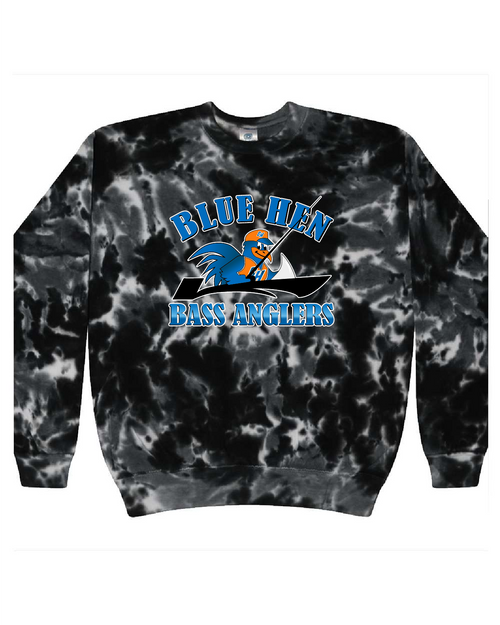 BHBA - CD8100 - Tie-Dye Adult 100% Cotton Crew Neck Sweatshirt -- Multiblack ONLY