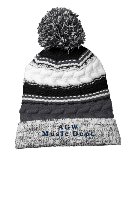 AGWMD - STC21 beanie with pompom - Embroidery only