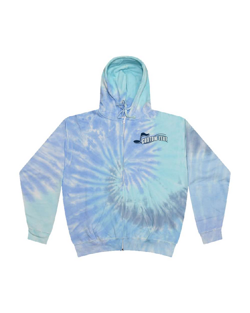 AGWMD - C8888 - Tie-Dye Adult Zip-up --Lagoon ONLY