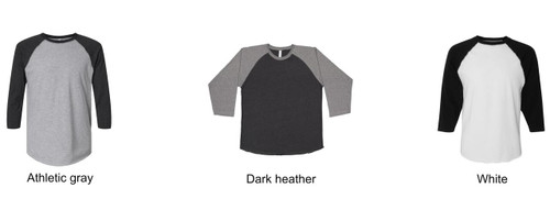 EHSBB - 6930- Men's Baseball Fine Jersey Three-Quarter Sleeve Tee