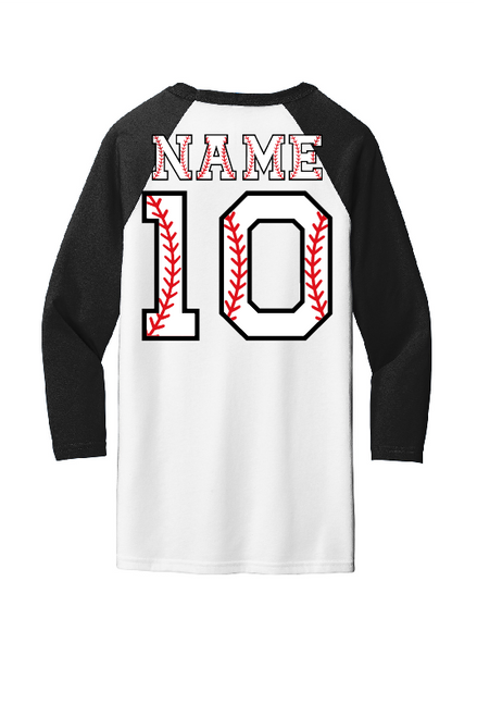 EHSBB - BC3200 - BELLA+CANVAS® Unisex 3/4-Sleeve Baseball Tee