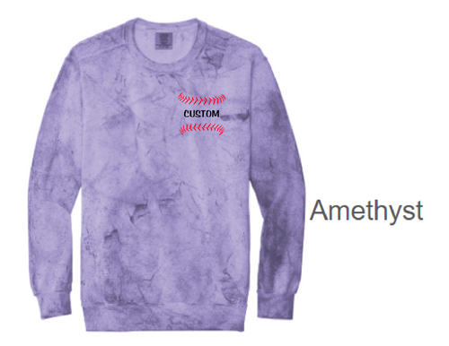 EHSBB - CD8100 - Tie-Dye Adult 100% Cotton Crew Neck Sweatshirt - Amethyst only