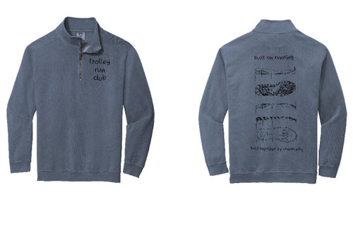 TRC - 1580 - 1580  Comfort Colors® Ring Spun 1/4-Zip Sweatshirt - Blue Jean