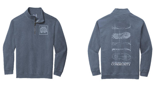 TRC - 1580 - 1580  Comfort Colors® Ring Spun 1/4-Zip Sweatshirt - Blue Jean