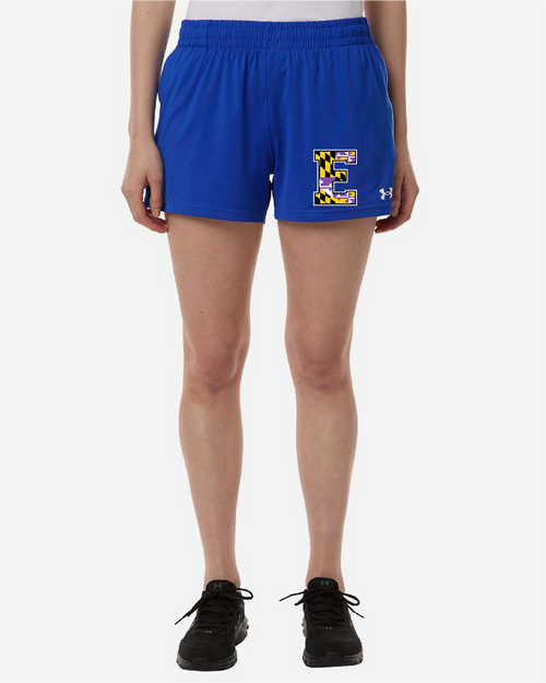 EMS - 1390039 - Under Armour Women's Team Tech 3" Short -- BLACK SHORTS