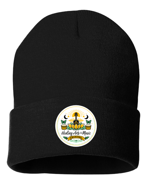 HAF - Sportsman 12" Solid Cuffed Beanie - With twill/embroidery patch