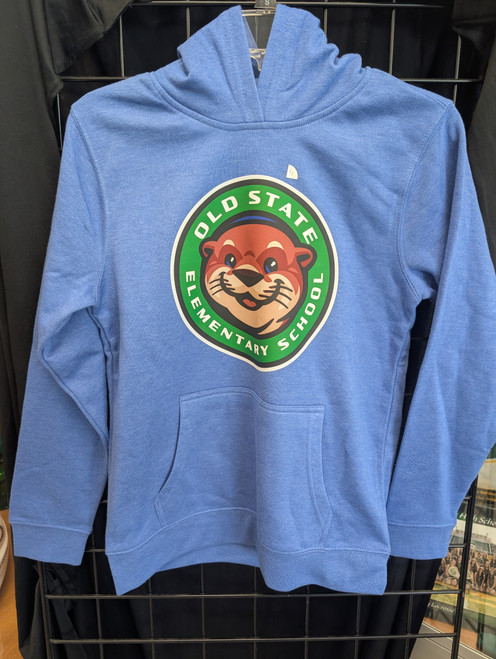 MDM - Youth Large Royal Hoodie w/ full size logo 