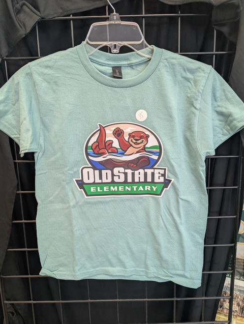 MDM - Youth Small Aqua T w/ large OSE logo 