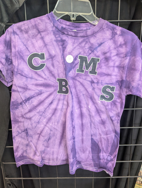 MDM - Youth Medium Spider Purple Tie Dye w/ C-B-M-S text