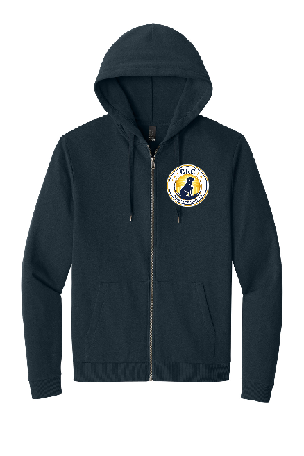 CRK9 - DT1302 - District® Perfect Tri® Fleece Full-Zip Hoodie - with embroidery design