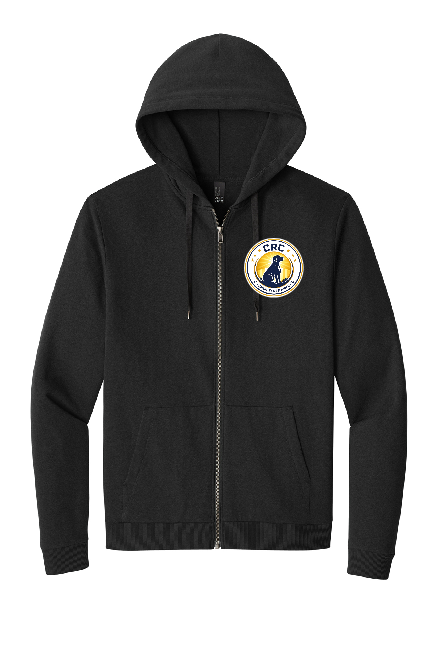 CRK9 - DT1302 - District® Perfect Tri® Fleece Full-Zip Hoodie - with embroidery design