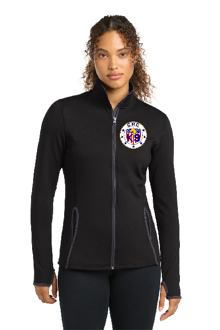 CRC - LST853 - Sport-Tek® Women's Sport-Wick® Stretch Contrast Full-Zip Jacket - with embroidery design