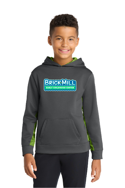 BMECC - YST239 - Sport-Tek® Youth Sport-Wick® CamoHex Fleece Colorblock Hooded Pullover
