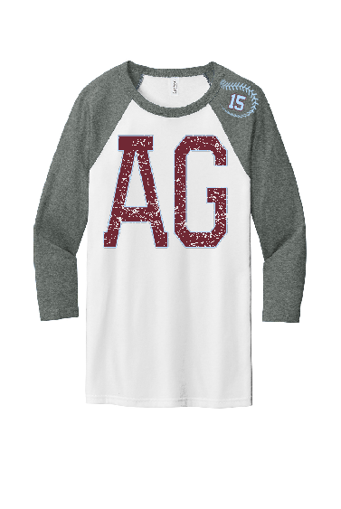 AGB - BC3200 - BELLA+CANVAS® Unisex 3/4-Sleeve Baseball Tee