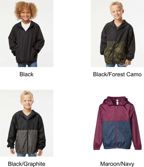 APC - EXP24YWZ - Independent Trading Co. Youth Lightweight Windbreaker Full-Zip Jacket
