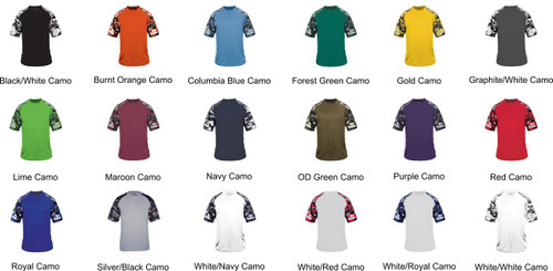 CDE - 2141 - Badger Youth Camo Sport T-Shirt 