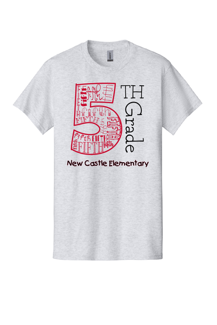 NCES - 5th grade design - on ASH -  with teacher's name OR graduation year added to the back