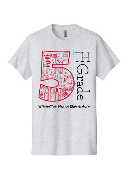 WMES - 5th grade design - on ASH -  with teacher's name OR graduation year added to the back