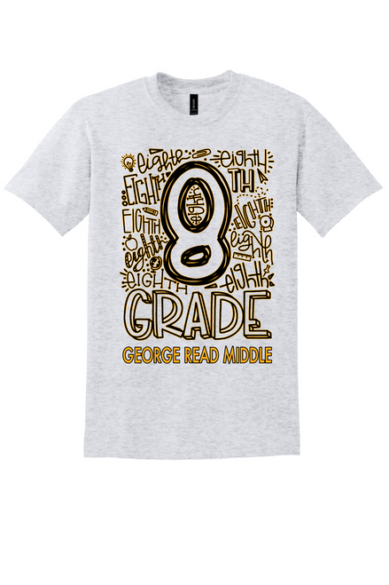 GRMS - 8th grade design - on ASH -  with teacher's name OR graduation year added to the back