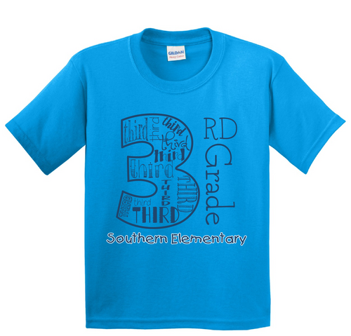 SES - 3rd grade design - on SAPPHIRE -  with teacher's name OR graduation year added to the back